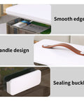 Must Have Three Tier Medicine Organizer With Leather Handle showing smooth edges, handle design, and sealing buckle