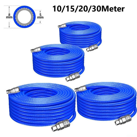 Beast Mode Kink Free Pneumatic Tubing 5X8MM Straight Air Compressor Hose 20 Meter Long with Type C fittings shown.