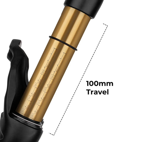 Beefy 20 Or 24 Inch Mountain Bike Suspension Air Fork with 100mm Travel Detail, 9mm Disc Brake Version Front MTB Fork