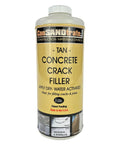 Concrete Crack Filler Sealant For Driveways Walkways And Patios Water Activated Polymer Based Repair For Cracks In Concrete Surfaces DIY Friendly Easy Pour 3 Lb Bottle Gray Or Tan No Mess Quick Set And Durable, tan bottle front view.