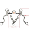 Copper Roller Horse Bit With Stainless Steel Construction For Equestrian Riding Smooth Operation 120mm Mouth Size detail view