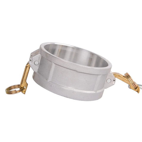 Heavy Duty Aluminum Cam Lock Fitting 4 Inch Part DC With Dust Cap Brass Handle Cam And Groove Hose Connector
