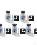 Five Pack Transparent Hydraulic Solenoid Coil Plugs With Light Indicator DC24V Universal Solenoid Coil Connector Socket Valve Plug Kit displayed