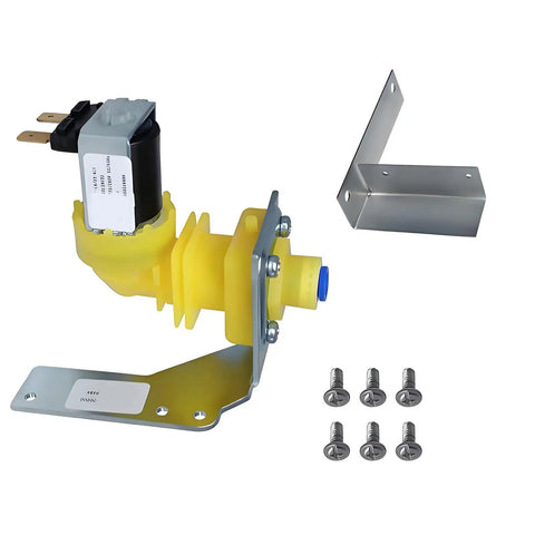 Ice Machine Water Inlet Assembly Replacement Part 000008486 With Solenoid Component And Hardware Kit For Maintenance Checks DIY Ready Durable Easy Install Replacement For Ice Makers And Ice Machines, yellow valve