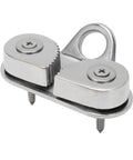Beefy Cam Cleat For 5-15mm Rope, 316 Stainless Steel Boat Kayak Cleat With Fairlead Ring in stainless steel, top view