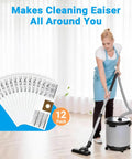 12 Pack 90667 Filter Bags For 1 To 1.5 Gallon Wet Dry Vacuums, Type A Collection, shown with vacuum in use