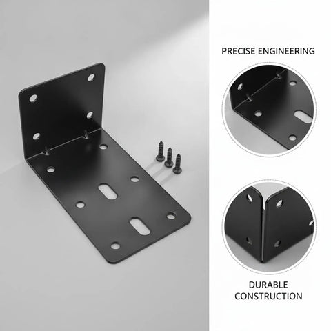 Heavy Duty L Shaped Corner Brackets For Furniture Repair And Shelf Reinforcement Ten Pack With Screws 3.94 in by 2.36 in iron