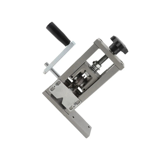 Sonew Dual Mode Electric Wire Stripper Hand Crank And Drill Powered Tool Automatic Copper Cable Stripping Machine view from the side with handle.