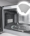 12 Pcs Microwave Mica Plates Heat Resistant Insulation Sheets Anti Oil Pads for Microwave Oven Replacement, installed view