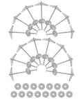 Heavy Duty Toggle Bolt and Wing Nut Kit, 15 Sets for Drywall and Wood Panels, arranged on white background