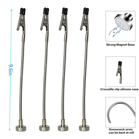 Magnetic Helping Hands Soldering Tool with Flexible Alligator Clip Arms and Magnetic Base for Electronics PCB Wiring and DIY Projects