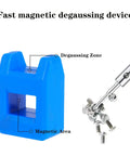 Magnetic degaussing device included in 39 Piece Pro Grade Precision Watch Screwdriver Set With Flat And Cross Head Micro Drivers From 0.6 mm To 2.0 mm High Hardness Steel Jeweler Tools For Watches Glasses Jewelry Electronics Repair