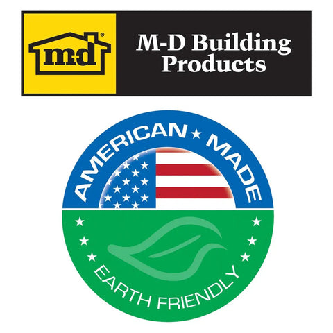 American made and earth friendly label from M-D Building Products logo