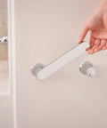 Genta LX Modern Wall Mount Pivoting Toilet Paper Holder in Chrome for Bathroom installation near bathtub