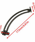 Two Piece Lid Support Hinge Set For Cabinets And Wooden Jewelry Boxes With Curved Rods And Eight Screws Left And Right Pair