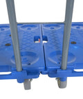 Interlocking Plastic Dolly Handle Attachment Dark Gray With Optional Steel Handle for industrial use