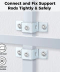 Five Hole Curved Strut Connector Brackets Pack Of Six Steel Support Rod Fittings with Electrogalvanized Finish installed