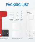 Heavy-Duty Galvanized Mailbox Flag Kit With Sinking-Fixed Design, Replacement Flag displayed with screws and packing box