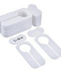 20 Pack Closet Dividers For Hanging Clothes With Marker Pen Organization Labels for home or retail closet, white plastic