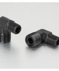 Heavy Duty Hydraulic Elbow Pipe Fitting For 90 Degree Connection Linking Inch To Metric Threads On Farm And Job Site Equipment With Reliable Secure Grip, black steel, 1/2 in