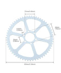 60T Rear Sprocket For 35 Chain With 37mm Bore Fits Coleman Baja Trail Master Mini Bike, diagram with measurements
