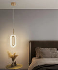 Gold Modern Ring Crystal Chandelier Two Piece Set With LED Tri Color Dimmable Lights for Bedroom, adjustable ceiling light