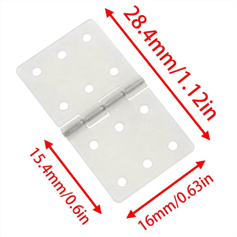 Durable Nylon Hinge Set For Fixed Wing Model Aircraft 16x29mm 25 Pack White Plastic Hinges For Rudder Surfaces