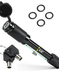 Heavy Duty Anti Theft Trailer Hitch Pin Lock For Five Eighths Inch Shackle Fits Class III And IV Two Inch Receiver Black Three Inch Length