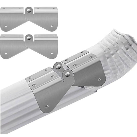 Gutter Extension Hinge for Downspouts, Easy Install and Stable Drainage Connection, Universal Fit for Any Pipe Size, shown installed.