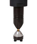 Close-up of the cutting head of an Electric Sheet Metal Nibbler 16 Gauge Cutter 500W 2000 RPM 360 Degree Rotating Nibbler.