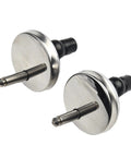 Two Pack Stainless Steel Toilet Hinges Top Fix Mountings Replacement Quick Fitting For Toilet And Bathroom Furniture, shown separately