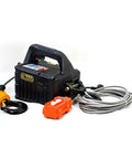 Heavy Lift Beast 500kg Electric Hoist And Portable Hand Winch Pair With 25 Foot Steel Cable and control switch.
