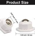 Self Adhesive Furniture Casters White 4 Pack Featuring Hella Smooth Rolling Wheels size dimensions shown in inches and millimeters.