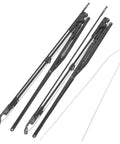 Heavy Duty Folding Umbrella Repair Kit Featuring Slick 8 Bone Metal Ribs And Weather Tough Frame For Quick Fixes, black metal ribs.