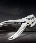 Close-up of DIY Eyelet Setting Tool Pliers Kit on reflective surface, featuring heavy-duty chrome steel with ergonomic grip.