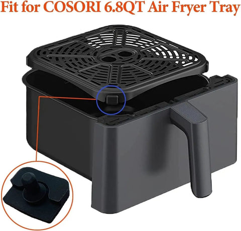 Replacement Rubber Feet For 6.8 Quart Air Fryer 12 Pack Premium Bumpers Tabs Tips And Stoppers to stop slippage on tray