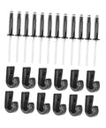 Tough As Nails J Hooks Bungee Tie Down Kit With Rivets And Washers 12 Piece Premium Heavy Duty Metal Fasteners for kayak and canoe gear.