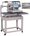 16x24 Inch Dual Station Pneumatic Heat Press With Up Sliding Platen And Infrared Laser Positioning For Fast DTF Sublimation T Shirt Transfers 110V 2000W Stand Included Production Grade Press For Small Business