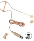 Hands Free Earhook Headset Microphone For Lectures Stage Theater And Podcasts Omnidirectional Pickup With Windscreen 1.5 Meter Cable Mini XLR TA4F Wireless Bodypack Compatible with clip and connector.