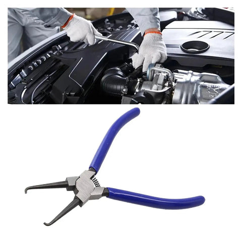 17cm Fuel Filter Hose Disconnect Pliers For Automotive Fuel Line Repair And Hose Clip Release Durable Steel Tool With Tight Space Access For Disconnecting Pipes And Joints Perfect For DIY Auto Repair And Car Maintenance. 17cm steel pliers for tight engine bay fuel line repair