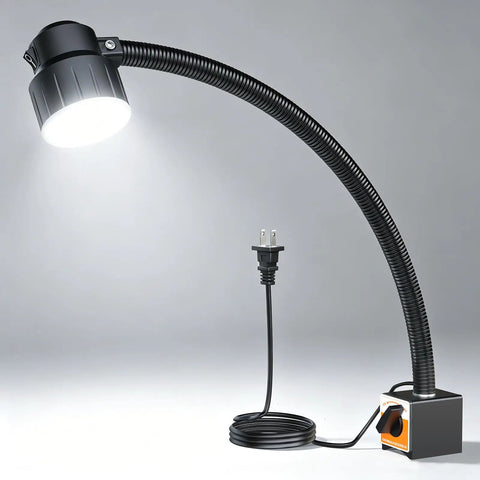 Heavy Duty Magnetic Work Light Delivering Badass 1200 Lumens Through A Flexible Gooseneck Shaft With A Rock Solid Magnetic Base Easy Peasy Setup For Shop Projects Cnc Mill Drill Press Sewing Machines with unplugged cord.