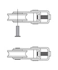 Diagram of Patio Door Roller Replacement Kit 1-1/2 Inch Diameter Two Pack With Steel Ball Bearing Wheels and mounting components