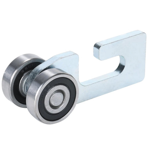 Two Wheel Strut Channel Trolley Rollers For One And Five Eighths Inch Wide And Taller Strut Channel With Rubber Sealed Bearings on white background