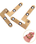 Heavy Duty Hidden Door Hinge Set For Secret Doors And Bookshelves, Invisible Pivot Bronze Hardware, 2 Pack, shown on hand