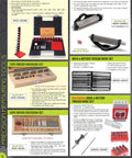 Micrometer accessories catalog page showing various sets and tools, including 18PC measuring tool setting masters and thread triangles.