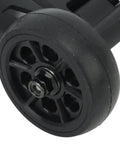 Close-up of a black wheel from Head Up RC Wheels Upgrade For ZD Racing 9116 MT8 One Eighth RC Car Wearable And Durable High Accuracy Parts For Stable High Speed Driving And Prevent Backward Rollovers.
