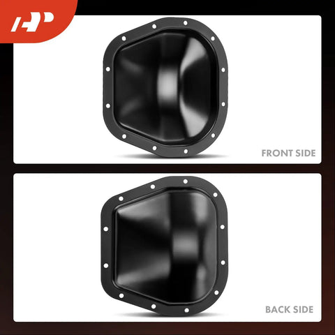 9.75 Inch Ring Gear Rear Differential Cover With Gasket Fits Ford F 150 Heritage Transit shown front and back