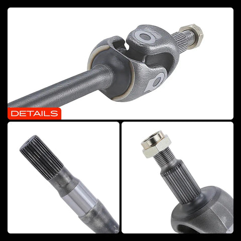 Front Right CV Axle Shaft Assembly For Jeep Wrangler JK 2007 2017 2018 Dana 30 Front Passenger Side Drive Shaft Replacement With Durable Steel Construction And Reliable Performance For 4x4 Off Road SUVs, close-up joint and splined shaft