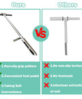 Comparison of 42 Inch Stainless Steel Soil Sampler Probe With Ejector Foot Pedal and a basic soil sampler, highlighting features and benefits.