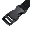 Close-up of black buckle on Three Pack Heavy Duty Nylon Tie Down Straps with Buckles, Adjustable 1 Inch by 47 Inch, Quick Release Lashing Straps